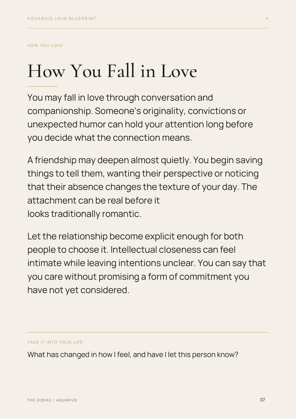 Preview: Aquarius - How You Fall in Love sample reading