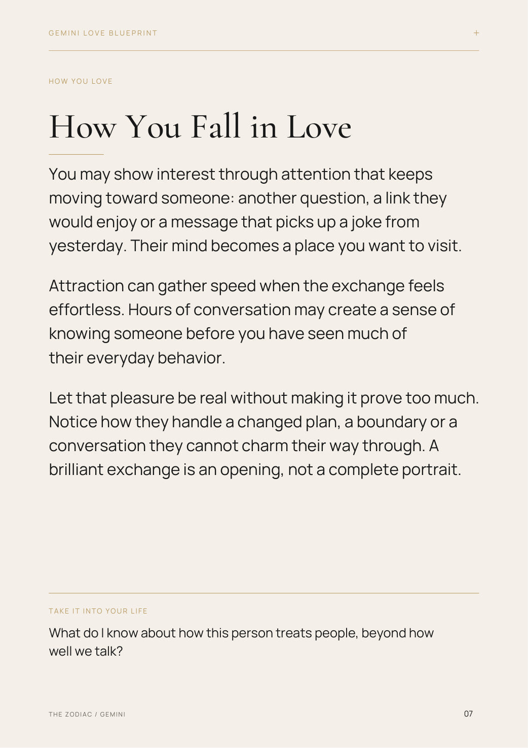 Free preview: Gemini How You Fall in Love reading page
