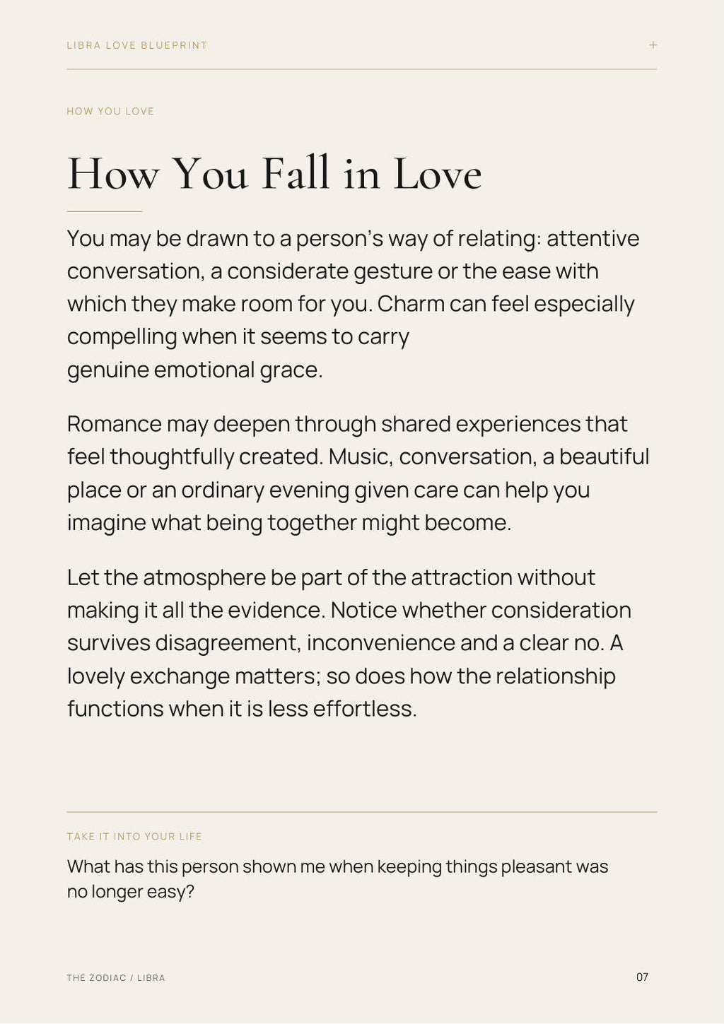 Free preview: Libra How You Fall in Love reading page