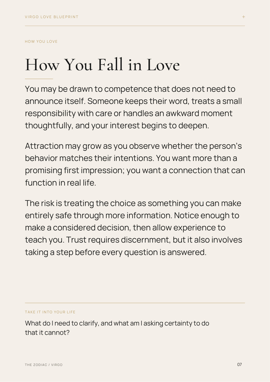 Free preview: Virgo How You Fall in Love reading page